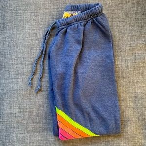 Chevron neon stripe aviator nation sweats